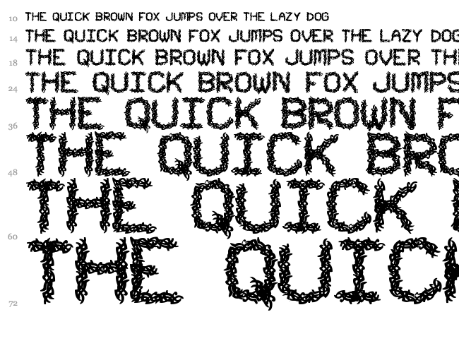 Urban Tribal STF font waterfall
